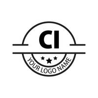 letter Ci logo. C i. Ci logo design vector illustration for creative company, business, industry. Pro vector