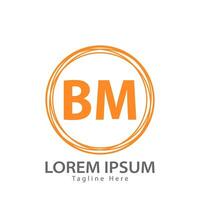 letter BM logo. B M. BM logo design vector illustration for creative company, business, industry