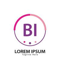 letter BI logo. B I. BI logo design vector illustration for creative company, business, industry. Pro vector