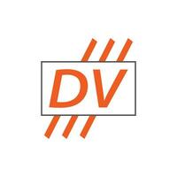 letter DV logo. D V. DV logo design vector illustration for creative company, business, industry. Pro vector