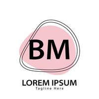 letter BM logo. B M. BM logo design vector illustration for creative company, business, industry