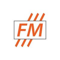 letter FM logo. F M. FM logo design vector illustration for creative company, business, industry. Pro vector