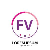 letra fv logo. F v. fv logo diseño vector ilustración para creativo compañía, negocio, industria. Pro vector