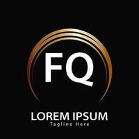 letter FQ logo. F Q. FQ logo design vector illustration for creative company, business, industry. Pro vector