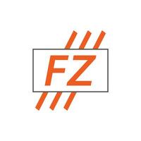 letter FZ logo. F Z. FZ logo design vector illustration for creative company, business, industry. Pro vector