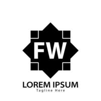 letra fw logo. F w. fw logo diseño vector ilustración para creativo compañía, negocio, industria. Pro vector