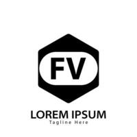 letra fv logo. F v. fv logo diseño vector ilustración para creativo compañía, negocio, industria. Pro vector