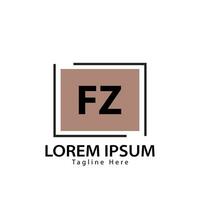 letter FZ logo. F Z. FZ logo design vector illustration for creative company, business, industry. Pro vector