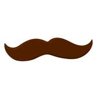 Bigote pelo cara marrón masculino icono elemento vector