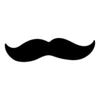 Bigote pelo cara negro masculino icono elemento vector