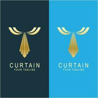 curtain logo vector icon illustration design