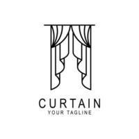 curtain logo vector icon illustration design