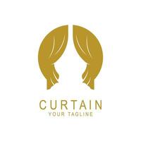 curtain logo vector icon illustration design