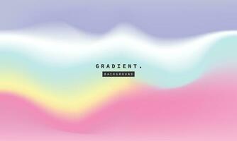 Colorful pastel wavy gradient mesh background template copy space. Smooth and fluid color gradation backdrop. Suitable for poster, banner, cover, presentation, or magazine. vector