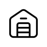 Warehouse icon in trendy outline style isolated on white background. Warehouse silhouette symbol for your website design, logo, app, UI. Vector illustration, EPS10.