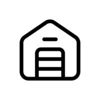 Warehouse icon in trendy outline style isolated on white background. Warehouse silhouette symbol for your website design, logo, app, UI. Vector illustration, EPS10.