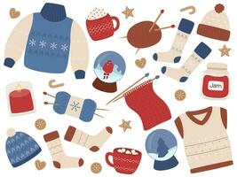 Cozy winter set vector