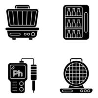 Pack of Technology and Appliances Solid Icons vector