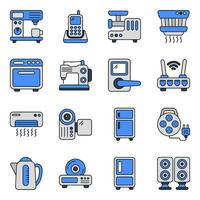 Pack of Gadgets Flat Icons vector