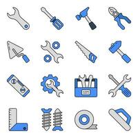 Set of Tools Flat Icons vector