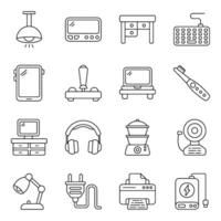 Pack of Appliances and Electronics Linear Icons vector