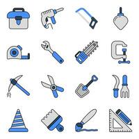 Set of Instruments Flat Icons vector