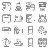 Pack of Gadgets Linear Icons vector