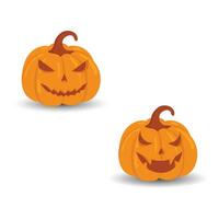 Halloween pumpkin vector set isolated on white background