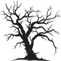 Timeless Elegance A Silent Tribute to Decay Fading Tranquility Monochrome Farewell to a Dead Tree vector