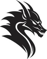 Inferno Unleashed Black Dragons Power in Vector Scales of Shadows Monochrome Dragons Vector Design