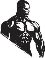 Silent Strength Bold Bodybuilder Design Shades of Fitness Black Vector Titan