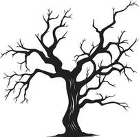 Silent Resilience Monochrome Depiction of a Dead Trees End Natures Farewell in Shadows A Lifeless Trees Elegy in Vector