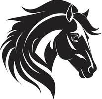 Equestrian Excellence Black Vector Art Celebrating the Horses Majesty Galloping into the Sunset Monochrome Vector Portrait of Equine Freedom