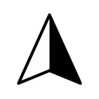 Triangular arrow pointer icon symbol. Vector illustration