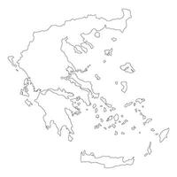 Grecia mapa. mapa de Grecia en blanco color vector