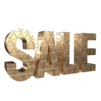 The Gold sale png image 3d render