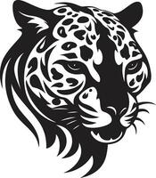 Geometric Monochrome Emblem Panthers Prowl Minimalistic Charm vector