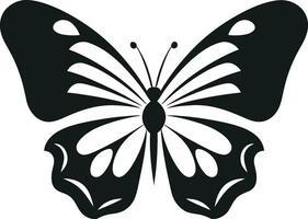 Artistic Flight Black Vector Butterfly Symbol Crafted in Black Butterfly Icon