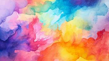 Abstract pastel watercolor background. Rainbow watercolour pattern. Abstract water color texture vector