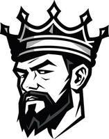 Crowned Sovereignty Black Vector Tribute to Majestic Power Majestic Wisdom Monochrome Vector Showcasing the Kings Legacy