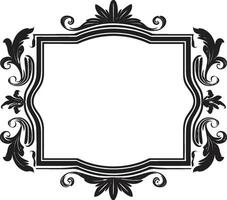 Elegant Heritage A Black Vector of Decorative Royalty Ornate Majesty Monochromatic Elegance in Floral Craft