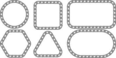 outline chain link frame set vector