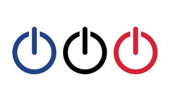 Seth, set of buttons with power symbol. Power button vector