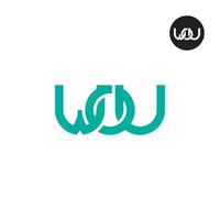 Letter WOU Monogram Logo Design vector