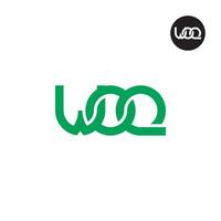 Letter WOQ Monogram Logo Design vector