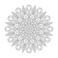 Cosmic delight adult mandala coloring book page for kdp book interior vector