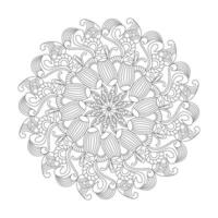 Mandala serene patterns coloring book page for kdp book interior vector