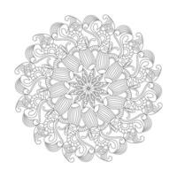 Mandala serene patterns coloring book page for kdp book interior vector