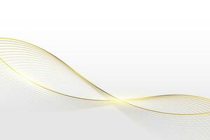 Golden wave on black background. Elegant concept design with golden lines vector