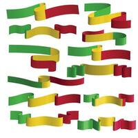 mali bandera cinta vector conjunto